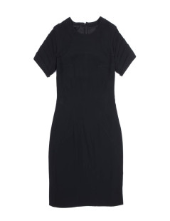 Robe CHRISTIAN DIOR  T 38  crêpe georgette noire 