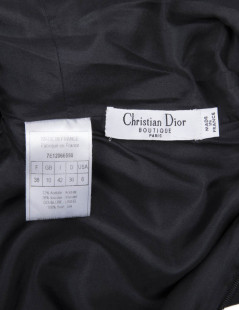 CHRISTIAN DIOR  black crepe georgette dress SIze 38FR