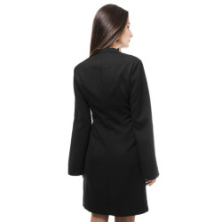 YVES SAINT LAURENT short black dress in wool size 38FR