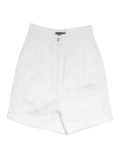 Short DOLCE & GABBANA T 40 IT en coton piqué fleurs blanc