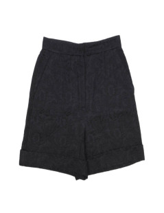 Short DOLCE & GABBANA T  en coton piqué à fleur noir