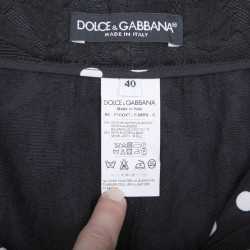 Short DOLCE & GABBANA T  en coton piqué à fleur noir