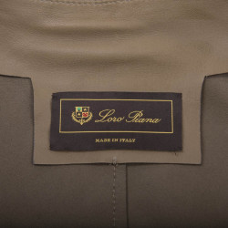 Veste LORO PIANA T en cuir fauve