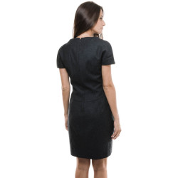 Robe YVES SAINT LAURENT en laine grise T38