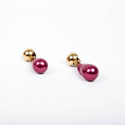 Boucles d'oreille pendantes roses SANS MARQUES