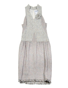 CHANEL Dress in Pastel colors tweed Size 42FR