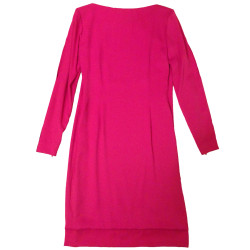 Robe EMMANUEL UNGARO en crèpe de soie rose T38