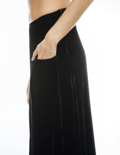 YOHJI YAMAMOTO long skirt in black silk velvet size 36 EU