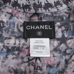 CHANEL cross jacket in purple cotton size 40EU