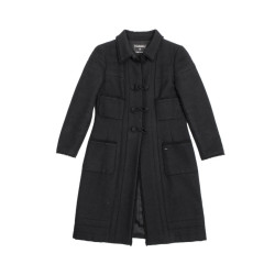 CHANEL coat in black wool size 38FR