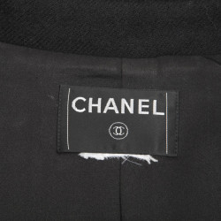 CHANEL coat in black wool size 38FR