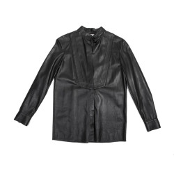 GIVENCHY blouse in black lamb leather size 34FR