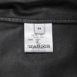 GIVENCHY blouse in black lamb leather size 34FR