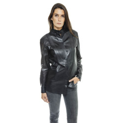 GIVENCHY blouse in black lamb leather size 34FR