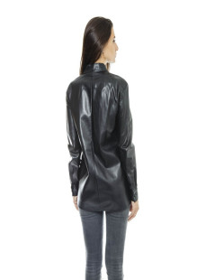 GIVENCHY blouse in black lamb leather size 34FR