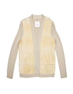 Jacket vest HERMES t 36 beige Shagreen