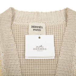 Jacket vest HERMES t 36 beige Shagreen