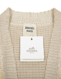 Veste HERMES Galuchat beige T 36