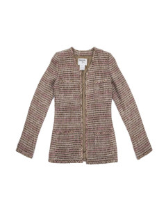 Veste CHANEL T 38 BEIGE ET ROSE