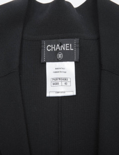 CHANEL Jacket in black stretch size 42FR