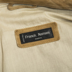 FRANCK NAMANI  gold suede shirt jacket