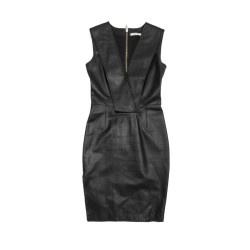 Robe GIVENCHY T38 en cuir noir