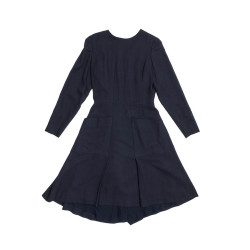 CHANEL wrap dress in blue navy fabric size 38FR