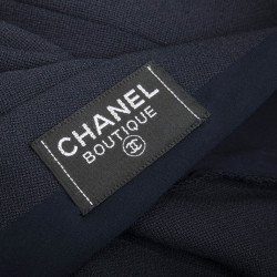 CHANEL wrap dress in blue navy fabric size 38FR