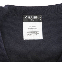 Robe t 34 CHANEL jersey de laine et cachemire