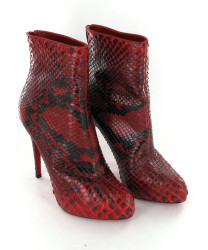 Bottines LOUBOUTIN T40.5 python bicolore