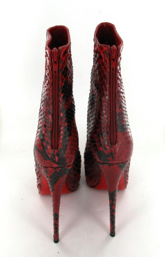 Bottines LOUBOUTIN T40.5 python bicolore