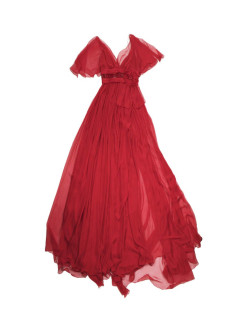 Robe du soir ELIE SAAB rouge en voile de soie