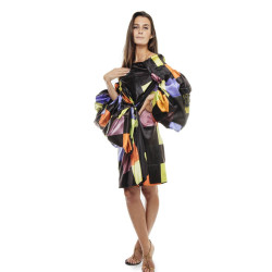 Robe Couture CHRISTIAN LACROIX satin multicolore T36