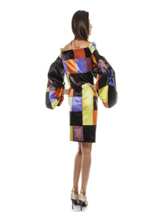 Robe Couture CHRISTIAN LACROIX satin multicolore T36