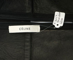 Jupe  CÉLINE t 38  cuir noir en ceinture large 