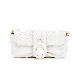 Sac LANVIN en python blanc