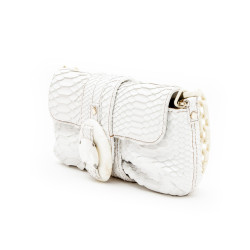 Sac LANVIN en python blanc