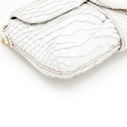 Sac LANVIN en python blanc