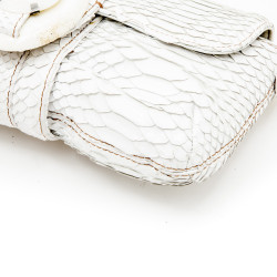 Sac LANVIN en python blanc