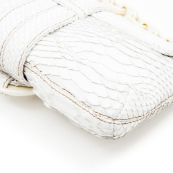 Sac LANVIN en python blanc