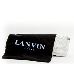 Sac baguette  LANVIN en python blanc