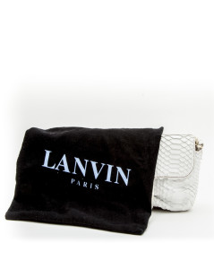 LANVIN bag in white python leather