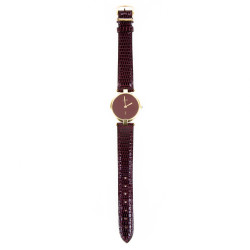 CARTIER 'Must' watch with a burgundy leather strap