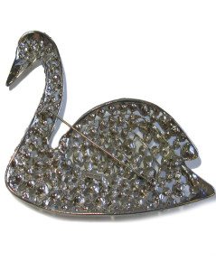 xxx Broche SONIA RYKIEL cygne sertie de brillants