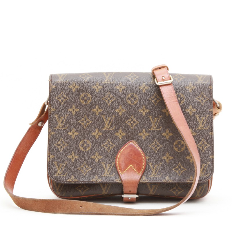Louis Vuitton Vintage  V Line Messenger Bag  Grey  Fabric and Leather  Handbag  Luxury High Quality  Avvenice