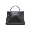 Sac Kelly 32 HERMES box noir vintage