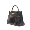 HERMES Kelly 32 vintage in black box retourné leather