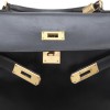 HERMES Vintage Kelly 28 in black box returned leather