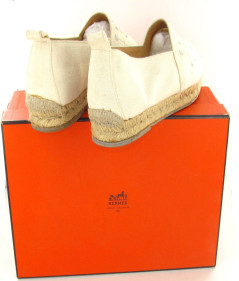 Espadrille T 39 HERMES beige clair