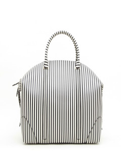 GIVENCHY weekend bag in black and white striped leather